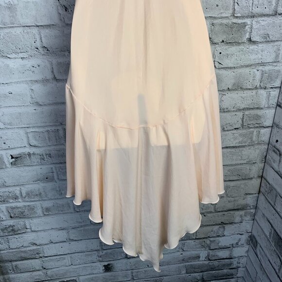 Vintage Union Made Lily Of France Midi Slip Dress Handkerchief Hem Nightgown - Picture 7 of 14